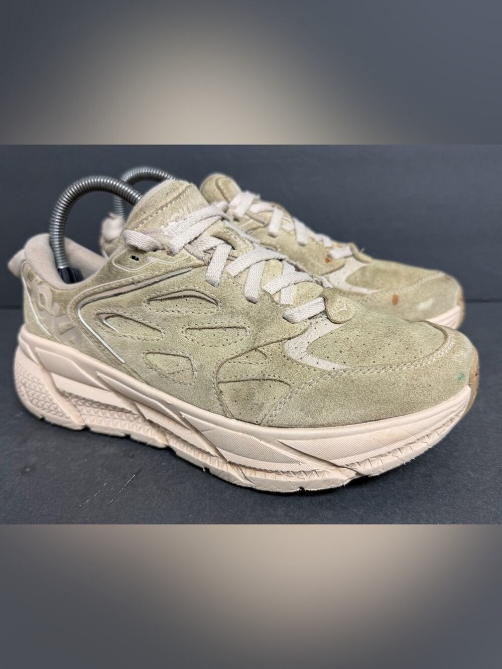 Hoka One One U Clifton L Suede 'Shifting Sand' Women’s Size 7 1122571-SSDD